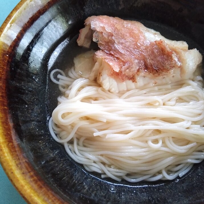 かさごの煮魚そうめん